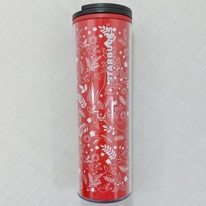 Starbucks Tumbler Holiday 2018 Red & White NEW Cup Lidded